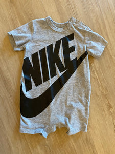 Nike Grey/Black Romper, 6/9M