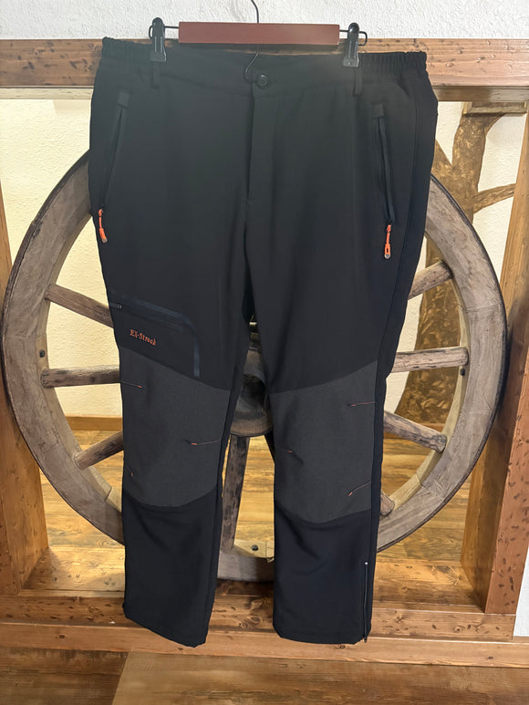 Postropaky, Snow Pants, Black, Front & Back Pockets, Zipper/Button Front, 14 Short