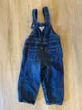 OshKosh Embroidered Flower, Denim Overalls, 24M