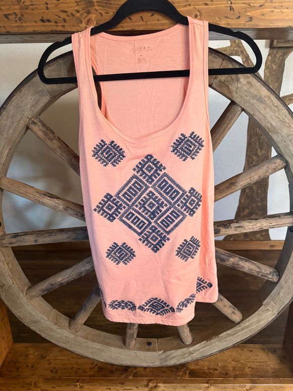 Ropes, Razor Back T-Shirt, Peach & Blue, M