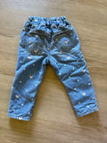 Disney Baby Gap Minnie Mouse Fleece Lined Just Like Mom Jeans, 2T