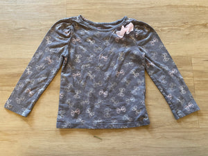 Cherokee Grey Bow Long Sleeve, 3T