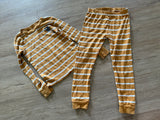 Carter's Yellow/White Striped Lion Pajamas, 5T