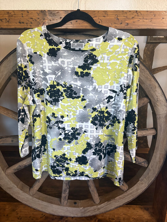 JM Collection Petite, 3/4 Sleeves, Loose Fit, Pull Over, Blouse, P XL