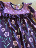 Little Millie Boutique Purple Flower Romper, 24M