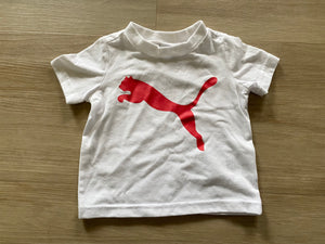 PUMA White/Red T-Shirt, 0-3M