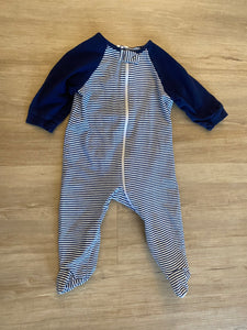 Gerber Navy Striped Sleeper, 6-9M