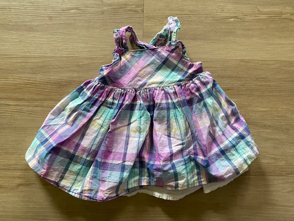 Baby B'Gosh Purple Plaid Dress, 0-3M