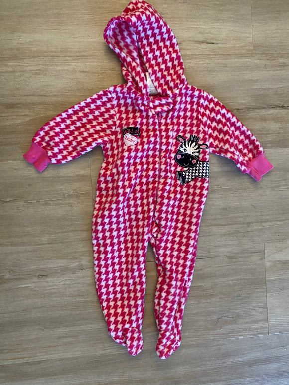 Duck Duck Goose Zebra Fleece Bunting Suit, 6-9M