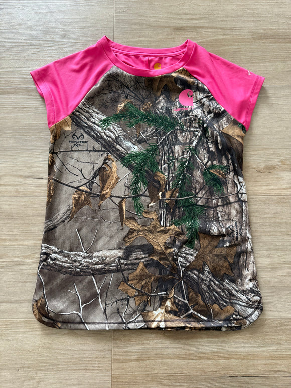 Carhartt Camo, Pink Sleeve T-Shirt, L(12)