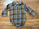 Boutique Puppy, Flannel, Overall Set, 6-9M
