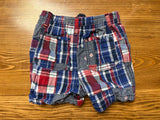 Gymboree Red/White/Blue Plaid Baseball Shorts, 12-18M