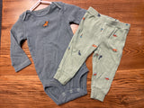 Carter's Striped Dinosaur Set, 9M