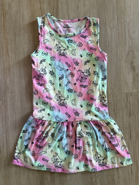 Nickelodeon Tie Dye Unicorn JoJo Siwa Dress, S(6/6X)