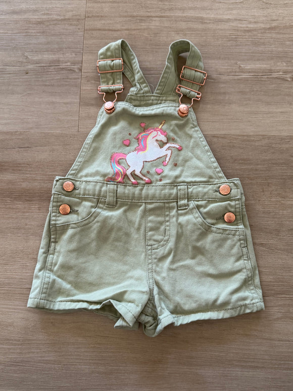 Colette Lilly Green, Unicorn Overalls, 2T