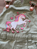 Colette Lilly Green, Unicorn Overalls, 2T