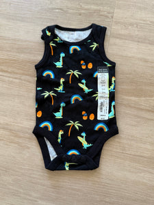 NWT Okie Dokie Surfing Dinosaur Tank Onesie, 3M