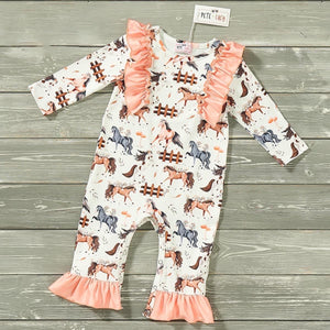 Horse Heaven Romper, 0-3M, 3-6M, 6-9M, 9-12M, 18-24M