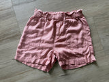 H&M Pink Linen Blend Pull On Shorts, 8