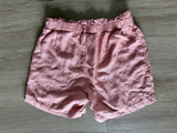 H&M Pink Linen Blend Pull On Shorts, 8