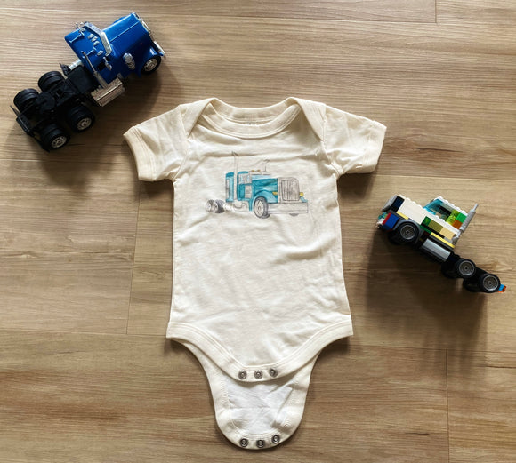 New Blue Semi Onesie, 3-6M & 18M