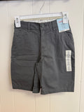 NWT Cat & Jack Dark Grey Flat Front At the Knee Shorts, 12 Slim
