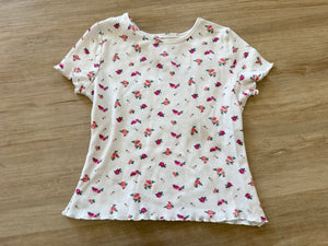 Wonder Nation Floral Waffle Top, L(10-12) Plus