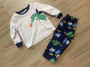 Carter's Fleece Knight & Dragons Pajamas, 2T