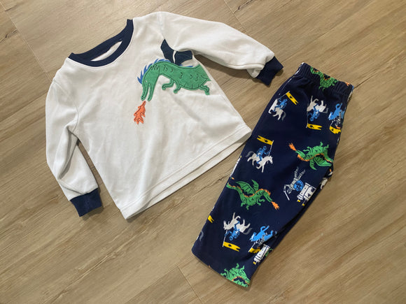 Carter's Fleece Knight & Dragons Pajamas, 2T