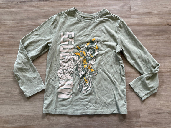 Cat & Jack Motorcyle Green Long Sleeve, M(8)