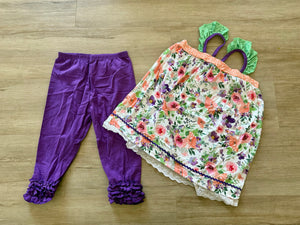 Boutique Purple Floral Set, XL (5) & 5XL (12/14)