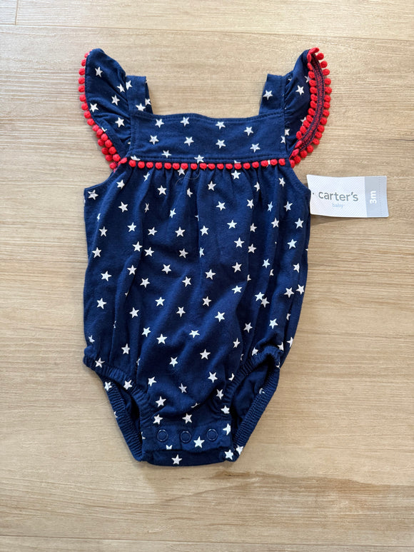 NWT Carter's Star Romper, 3M