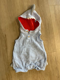 Cat & Jack Muslin Shark Romper, 0-3M