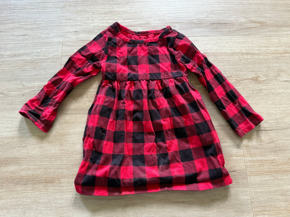Wonder Nation Buffalo Plaid Dress, 18M