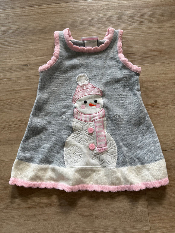 Bonnie Baby Snowman Sweater Dress, 24M
