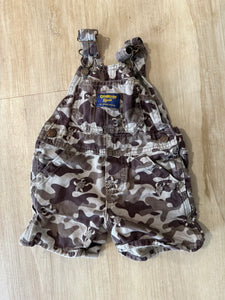 OshKosh Turtle Camo Shortalls, 6M