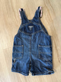 OshKosh Red/White/Blue Denim Shortalls, 18-24M