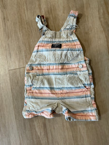 OshKosh Striped Shortalls, 12M