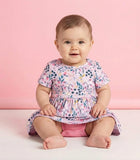 P+L Blueberry Breeze Romper, 0-3M, 3-6M, 6-9M 9-12M