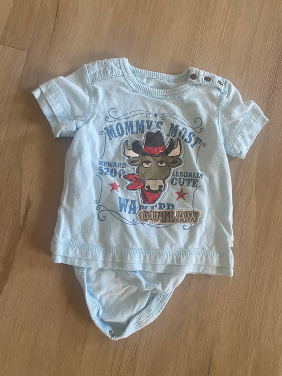 Route 66 'Mommy's Most Wanted' Shirt Onesie, 3-6M