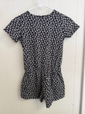 Gap Navy, White Floral Romper, L (10-12)