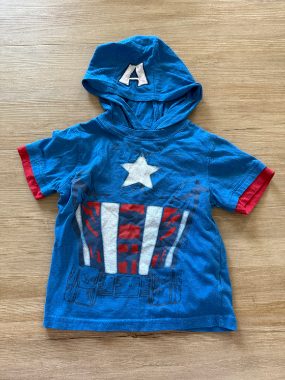 Marvel Captain America Hooded Tee, 3T