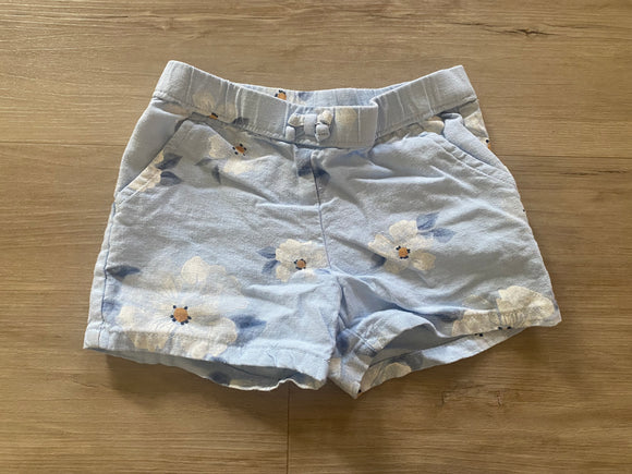 Carter's Blue/White Flower Shorts, 3T