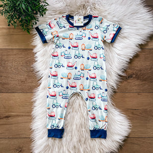 TwoCan Construction Romper, 0-3M