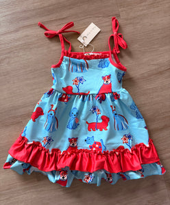 Okie & Lou Patriotic Pups Dress, 12-18M