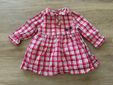 May Oral Pink Plaid Dress, NB