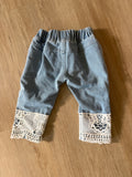 Boutique Distressed Lace Pull On Jeans, 80 (12-18M)