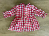 May Oral Pink Plaid Dress, NB