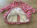 May Oral Pink Plaid Dress, NB