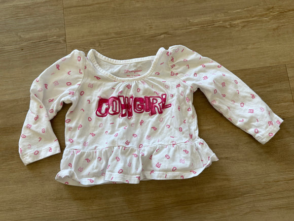 Wrangler 'Cowgirl' Brand Long Sleeve, 3-6M